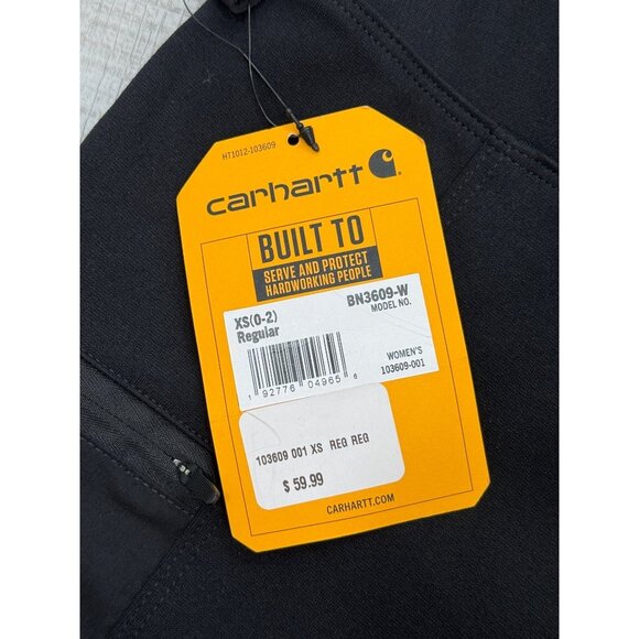 Carhartt Womens Utility Pants Force Fitted Black Size XS NEW - Picture 3 of 9